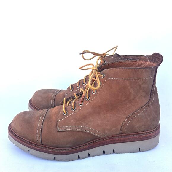 Allen Edmonds Men’s Park City Cap Toe Tan Nubuck Suede Lace Up Boots 11 Camel - Picture 7 of 12